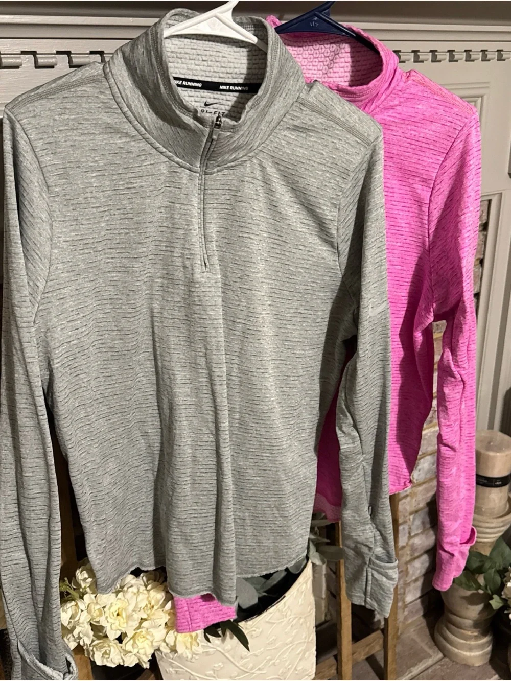 NIKE RUNNING LOT OF 2 THERMAL HALF ZIP PULLOVER EUC